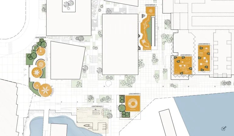 Plan of the outdoor rooms