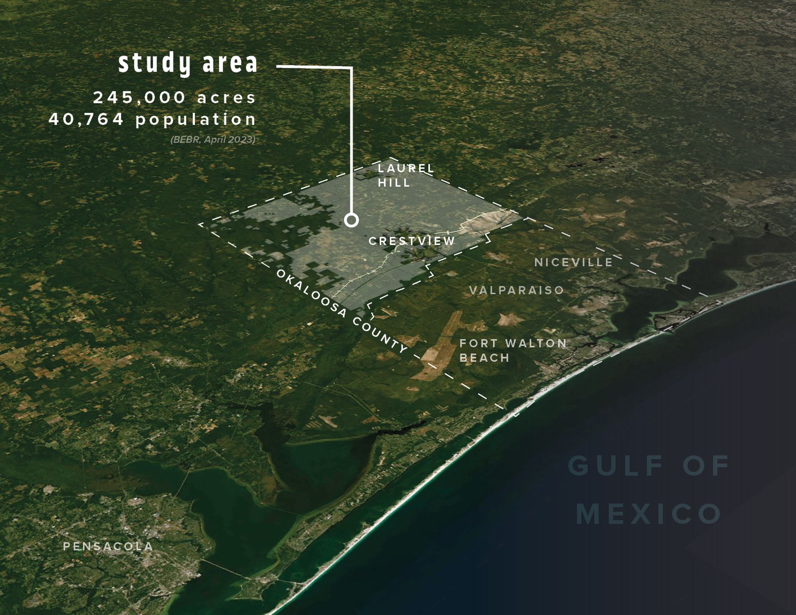 The study area, 294,000 acres