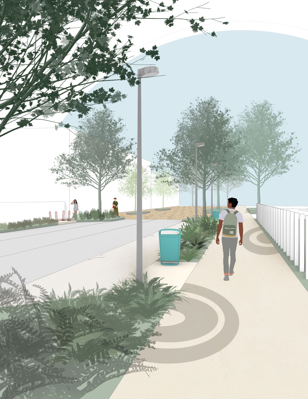 Civic corridor by the school