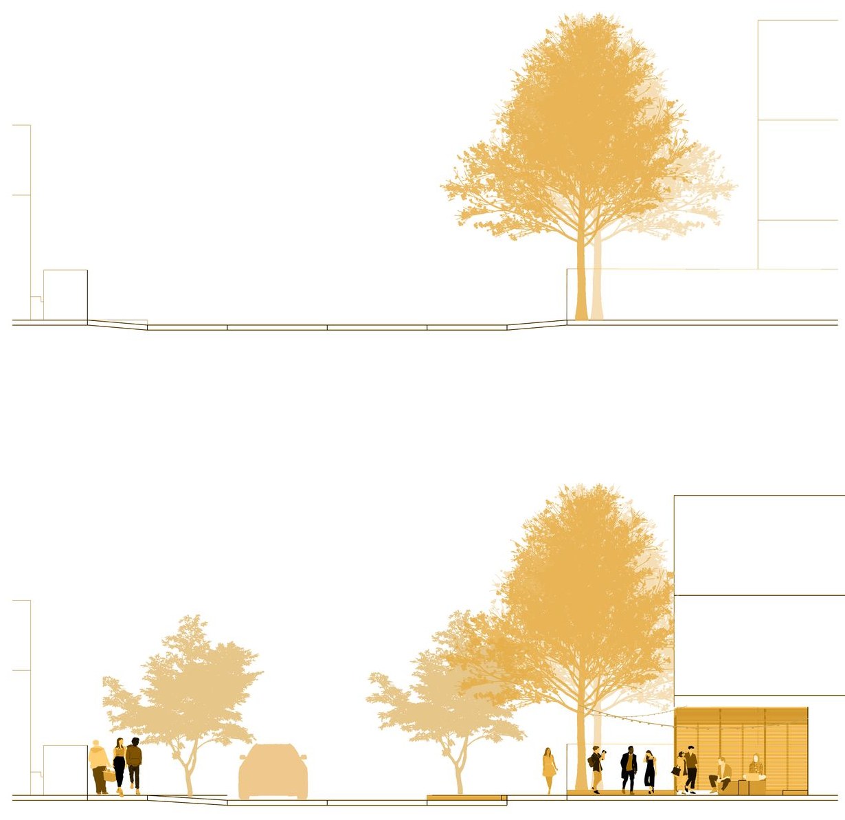 Neighbourhood section, redevelopment