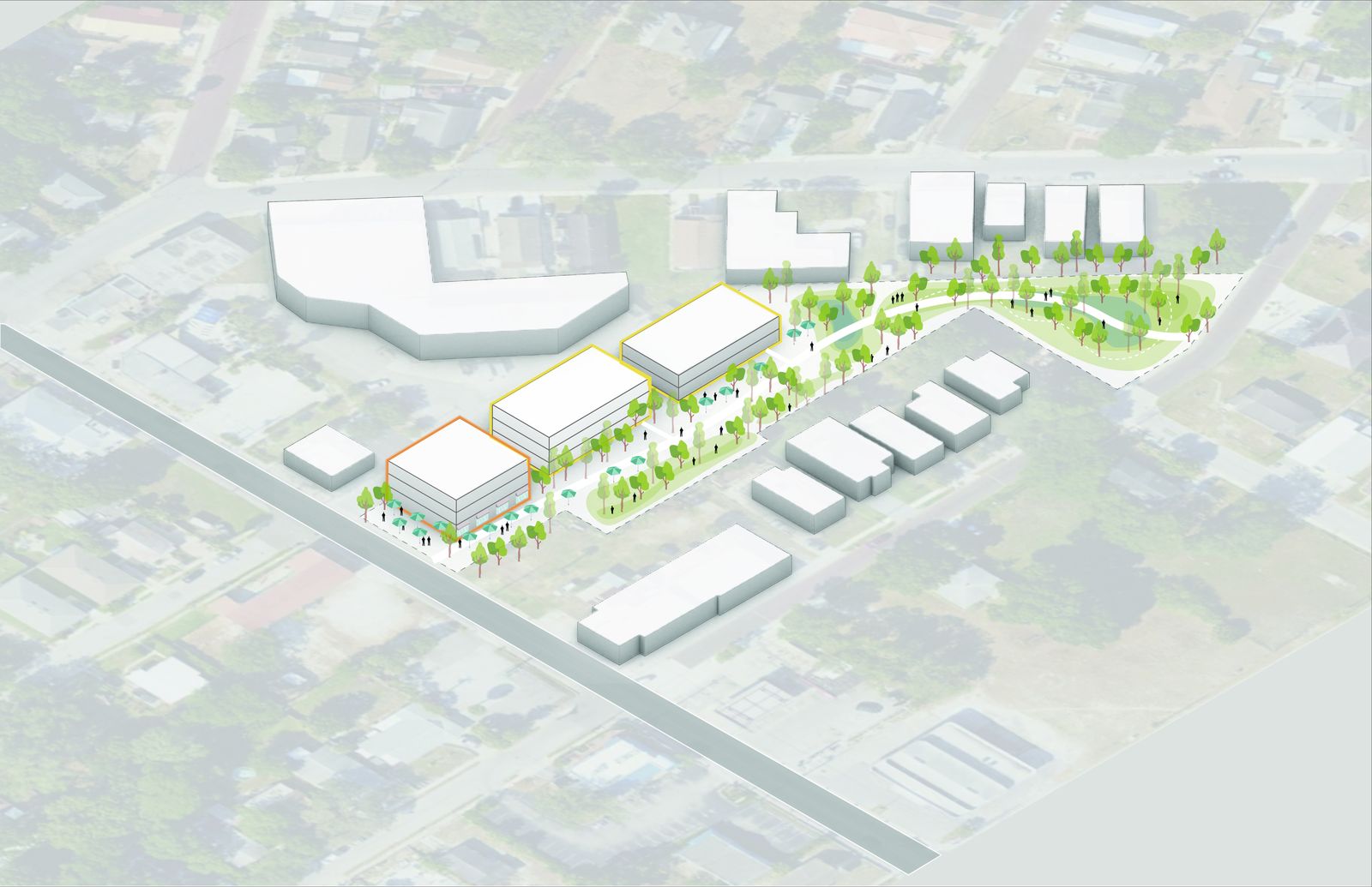 Potential development, axonometric